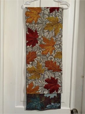Autumn Leaf table runner fall home decor accents 13" x 68"